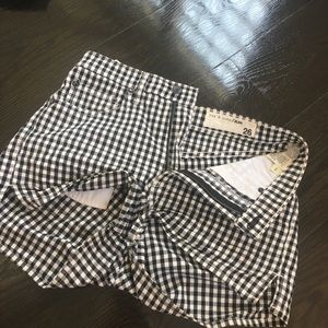 Rag and Bone Checkered Shorts